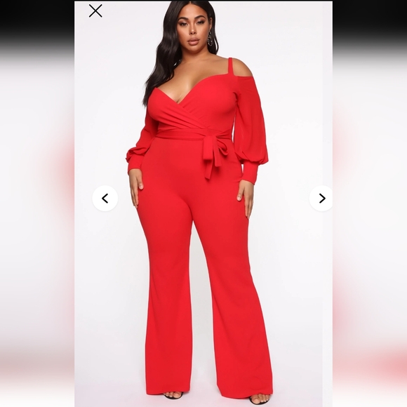 Fashion Nova Pants - Fashion Nova Women's 1X Falling For Your Charm Jumpsuit NEW